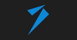 Logo showing two blue right-angled triangles slicing against each other